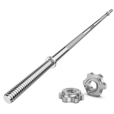 55'' Weight Lifting Bar, 1'' Standard Straight Barbell Bars for Weight lifting,...