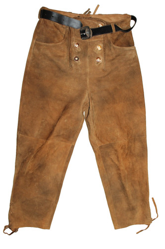 Ladies Distler leather trousers size 38 93 cm long Oktoberfest Oktoberfest brown