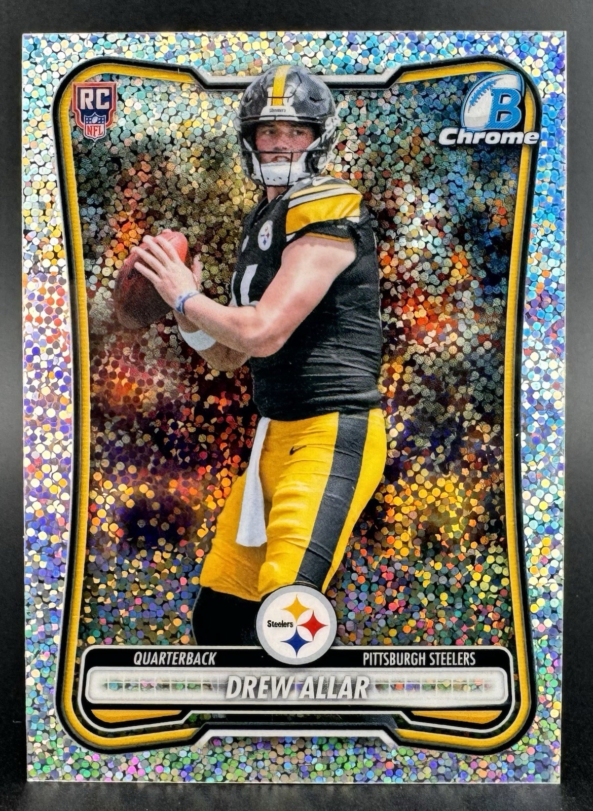 2026 Bowman Chrome DREW ALLAR Speckle Refractor Rookie RC Steelers