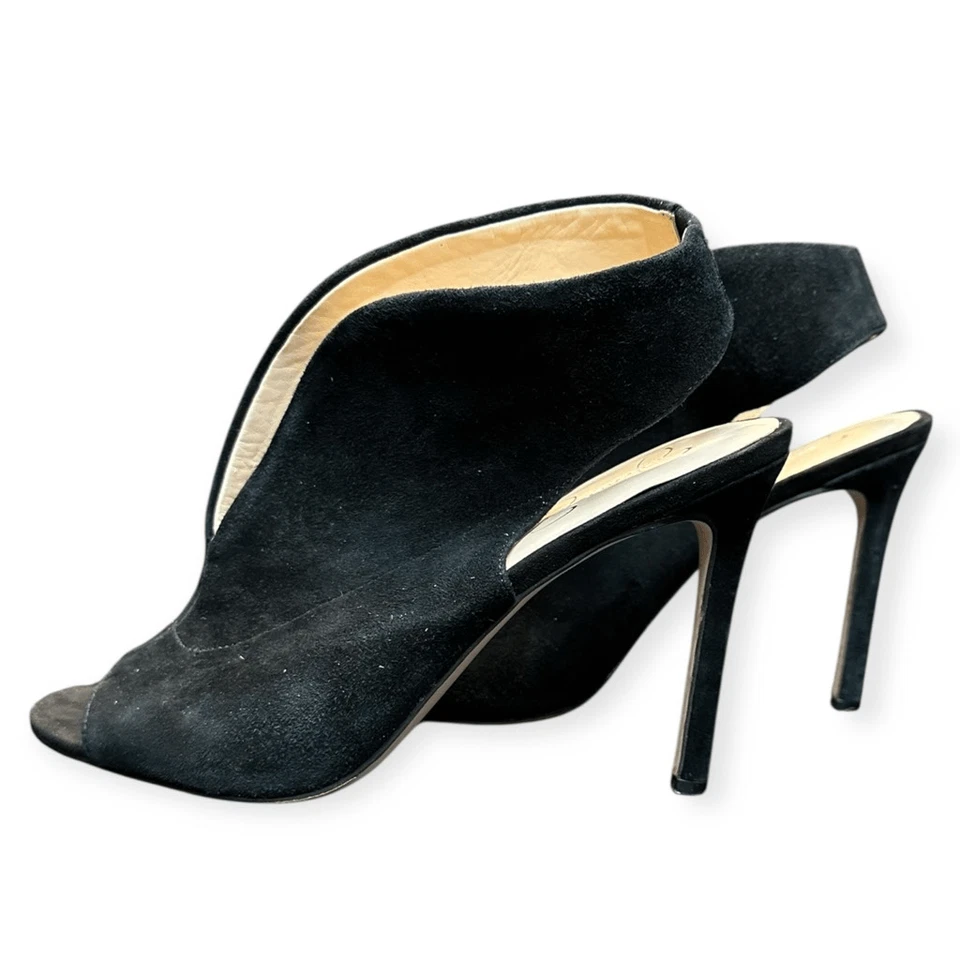 Mulas de aguja Jessica Simpson negras Javrey Peep Toe para mujer talla 9,5 M Foto 2 de 4