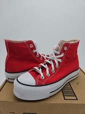 Size 7.5 - Converse Chuck Taylor All Star Lift Platform High Red W