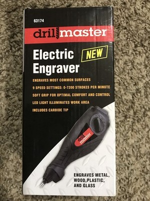 Drill Master Electric Engraver 9 Speed Settings #63174 NEW