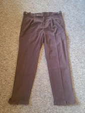 Enviktos Men's Brown Cord Antonio Gurkha Pants 36w