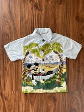 Vintage Disney Mickey Mouse Tropical Hawaiian Shirt Y2K All Over Print Kids