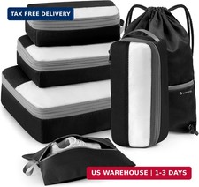 6 Set Compression Packing Cubes for Travel, Lightweight and Space-Saving Luggage