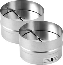 2 Pack 6” Backdraft Damper Draft Blocker Inline Duct Vent HVAC Exhaust Stopper