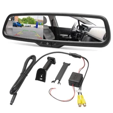 RED WOLF 4.3" Anti-glare Rear View Backup Mirror Monitor W/Dual Channel Fit F...