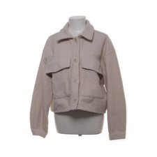 H&M, Fleecejacke, Damen, Größe: L, Beige, Polyester, Fischgräte, Plüsch #kwe