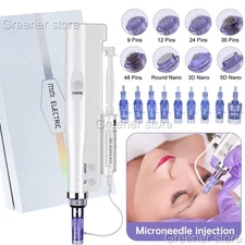9/12/24/36/42 Pins Nano Tips Micro Pen Wrinkle Remove Skin Rejuvenation Machine