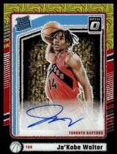 2024-25 Donruss Optic Choice Black Gold Ja'Kobe Walter Auto 8/8 Toronto Raptors