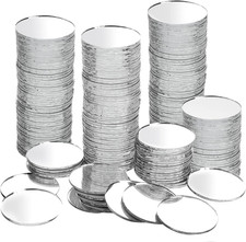 200Pcs Small round Glass Mirrors, 1 Inch round Mirror for Cafts, Mini Circle Mos