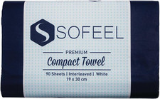 Biodegradable Premium Compact Interleaved Towel, 30 Cm X 19 Cm Size, White (Box