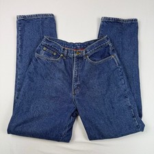 Vintage L.L.Bean Double L Jeans Womens 10 Tall Relaxed Fit Plaid Lined Mom Jeans