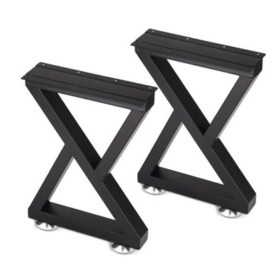 16 Inch Metal Bench Coffee Table Legs DIY Furniture Support Set Of 2 Black