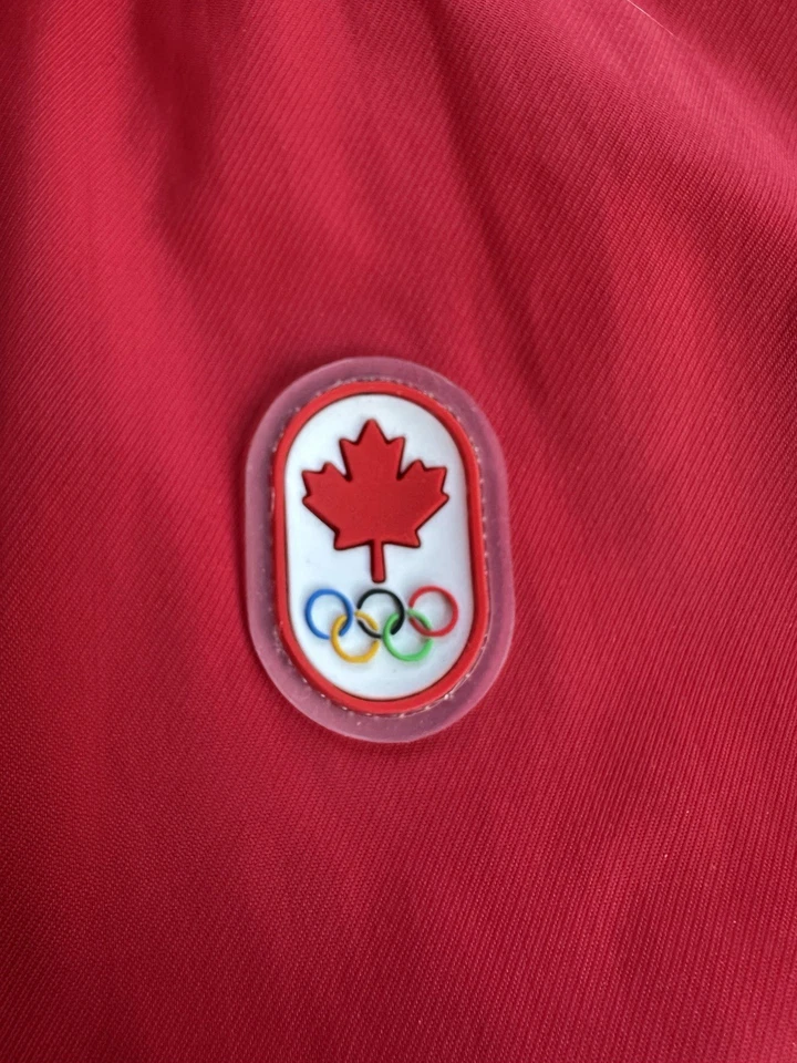 Canada Olympic Team Jacket Mens Medium Red Maple Leaf Hudson’s Bay Windbreaker - Image 4 of 4