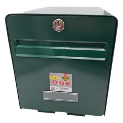BURG-WÄCHTER La Poste 501 VE FAVOR, 1 Tür, grün verzinkter Stahl Briefkasten, mi