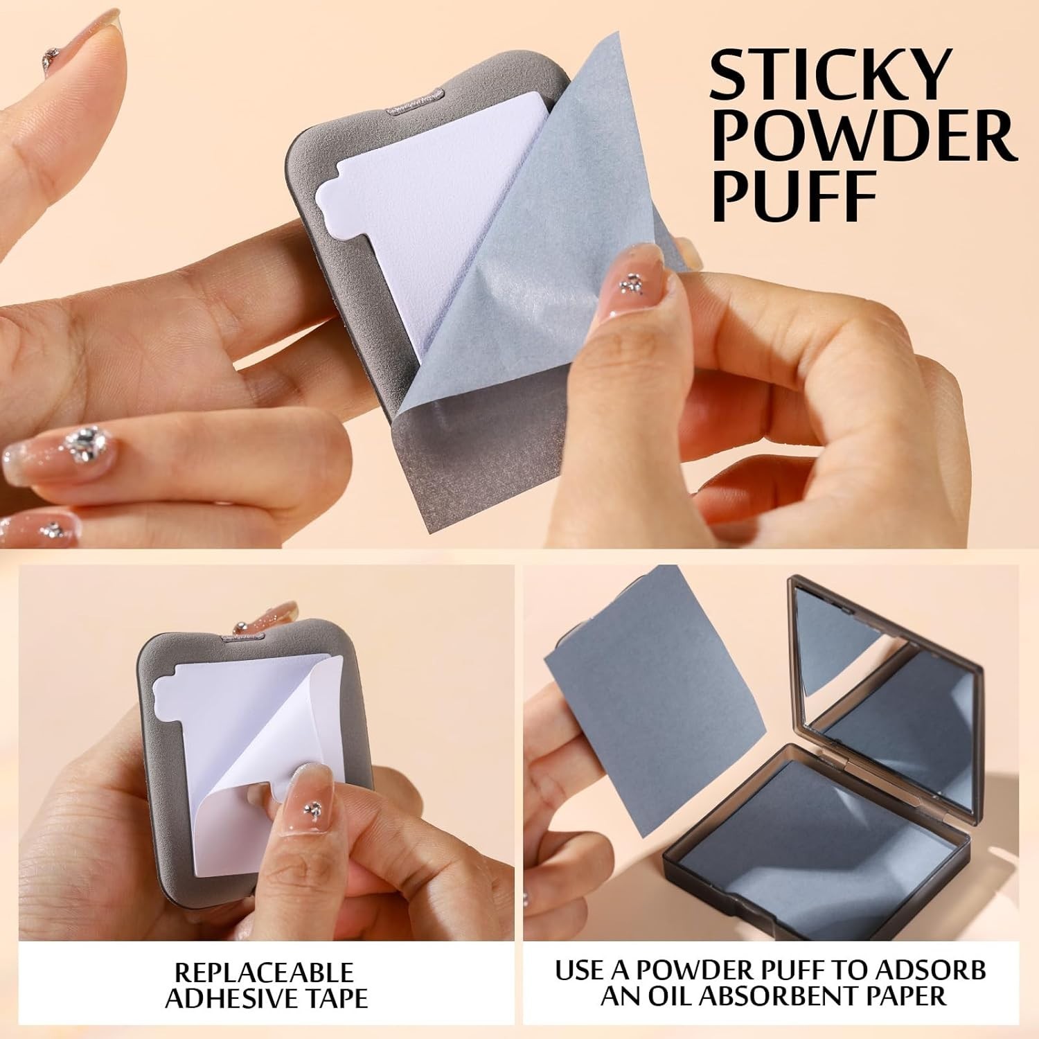 Blotting Papers for Face,300Pcs Oil Blotting Sheets,1 Portable Box with Mirror &