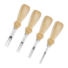4 PCS Leather Edge Bevelers - Beveler Tool 4 Pcs Natural Wood Color