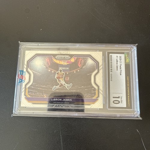 2020-21 PRIZM KOBE TRIBUTE DUNK CGC 10 ๐ LEBRON JAMES LAKERS ICONIC SP LAKERS