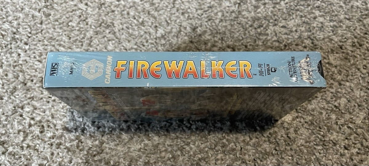 Firewalker VHS Sealed Media Watermarks 1st Print Cannon 1987 Chuck