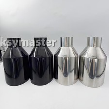 5 Big Exhaust Tip Pair Dodge Rt Srt Ram 2.5 Inlet Angle Cut Double Wall Black 5 Big Exhaust Tip Pair Dodge Rt Srt Ram 2.5 Inlet Angle Cut Double Wall Black