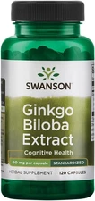 Swanson Ginkgo Biloba Extract 24% 60 Milligrams 120 Capsules 