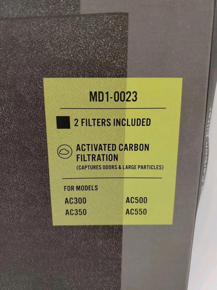 Vornado MD1-0023 Replacement Carbon Filters (2-Pack),Black - Image 2 of 4