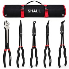 Shall 5pcs Bent Nose Pliers 11 Long Reach Straight45 90 Bent Nose Plier ..