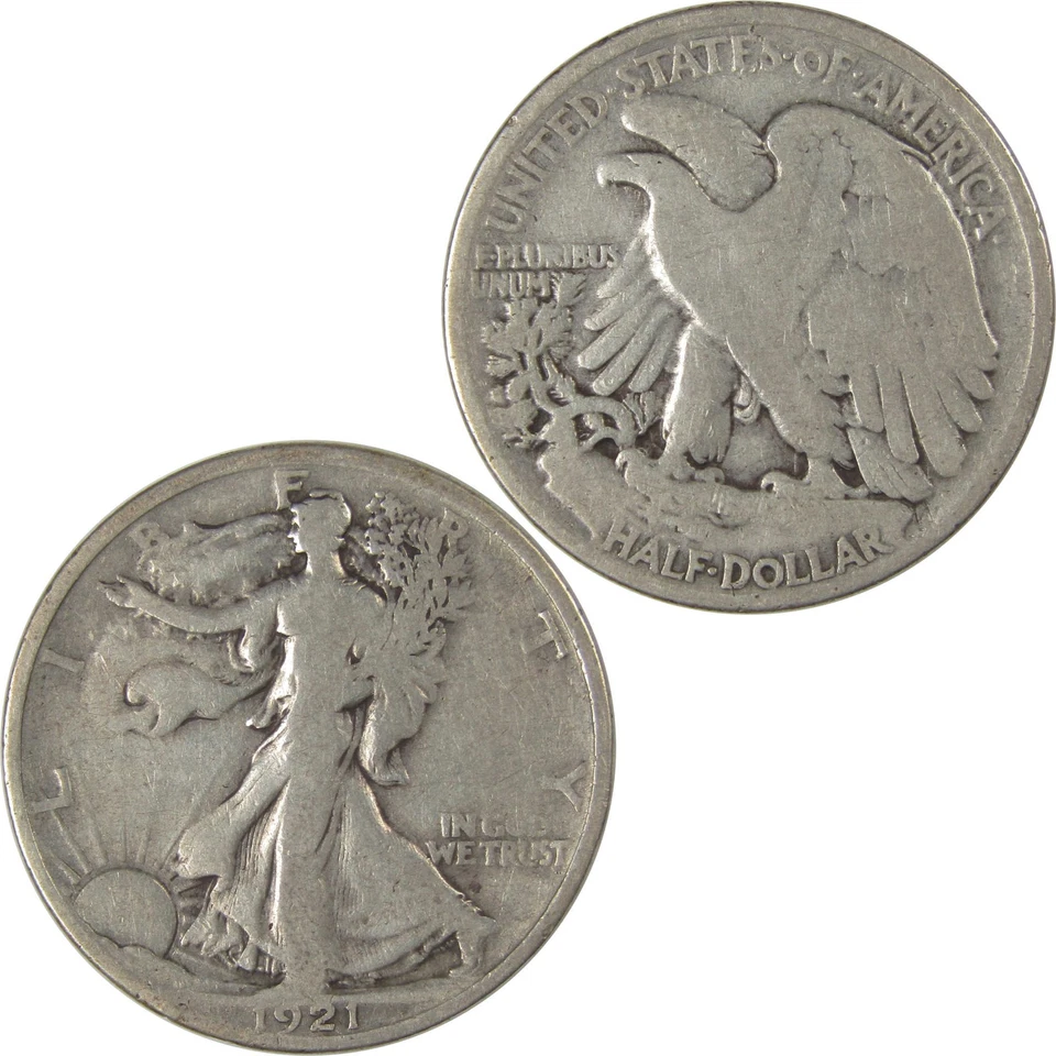 1921 Liberty Walking Half Dollar VG Very Good Silver SKU:I22796 - Image 4 of 4