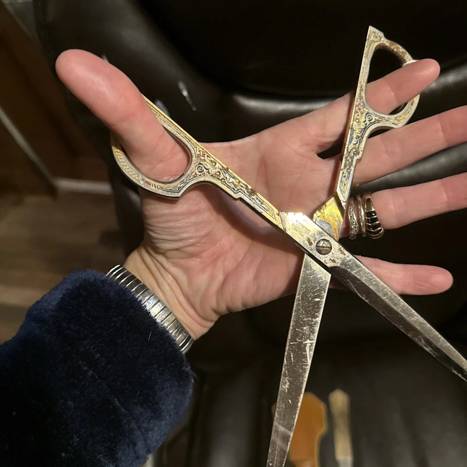 Vintage Solingen scissors, letter opener, and holder made in Germany - Image 4 of 4