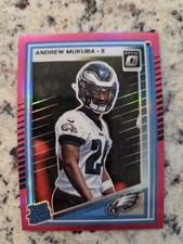 2025 Panini Donruss Optic - Rated Rookie Andrew Mukuba #297 Pink Prizm (RC)