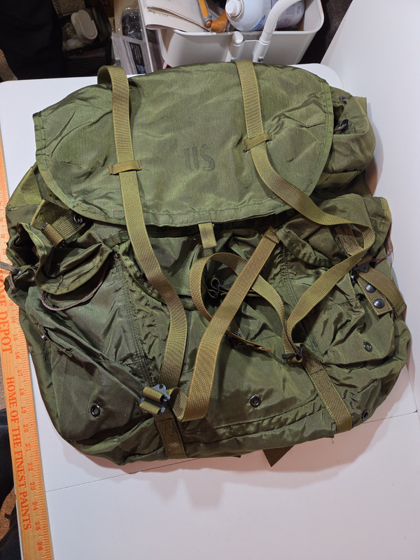 FIELD PACK, COMBAT, NYLON LARGE, LC-1 Army Military 1988 Bag Sack Backpack NICE
