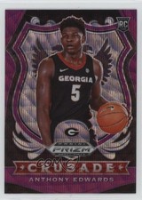 2020-21 Panini Prizm Draft Picks Crusade Purple Wave Anthony Edwards #81 2q9
