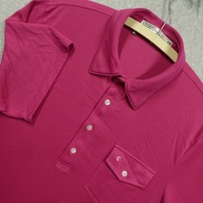 Criquet Polo Shirt Mens Large Wine Pocket Classic Golf Soft Pima Cotton