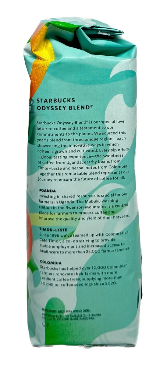 Starbucks Odyssey Medium Roast Whole Bean Coffee 1lb 16oz 453g Bag