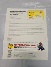 Nintendo Power Super Power Club 1993 Membership Renewal Letter w/ Card