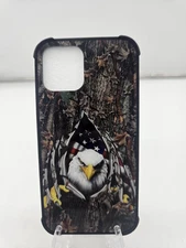 DAIZAG Case Compatible with iPhone 12 Case, American Flag Eagle rip Oak camo 