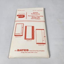 Vtg Bates List Finder Refill Cards Secretary Pencilist Model 501 Director A-Z