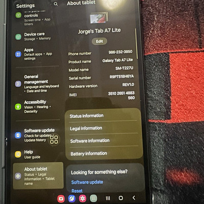 Samsung Galaxy Tab A7 Lite 8.7in 32GB Wi-Fi+4G Gray 3GB RAM + Accessories