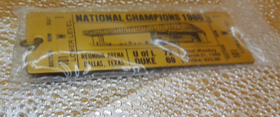 #ad U of L Louisville Cardinals1986 National Campions Basketball metal NOS keychain $23.00