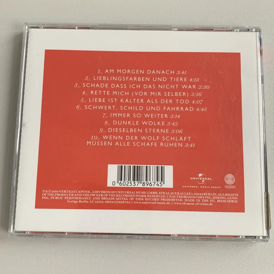 CD Element of Crime - Lieblingsfarben und Tiere - 10 Songs - 2014 - Bild 2 von 4