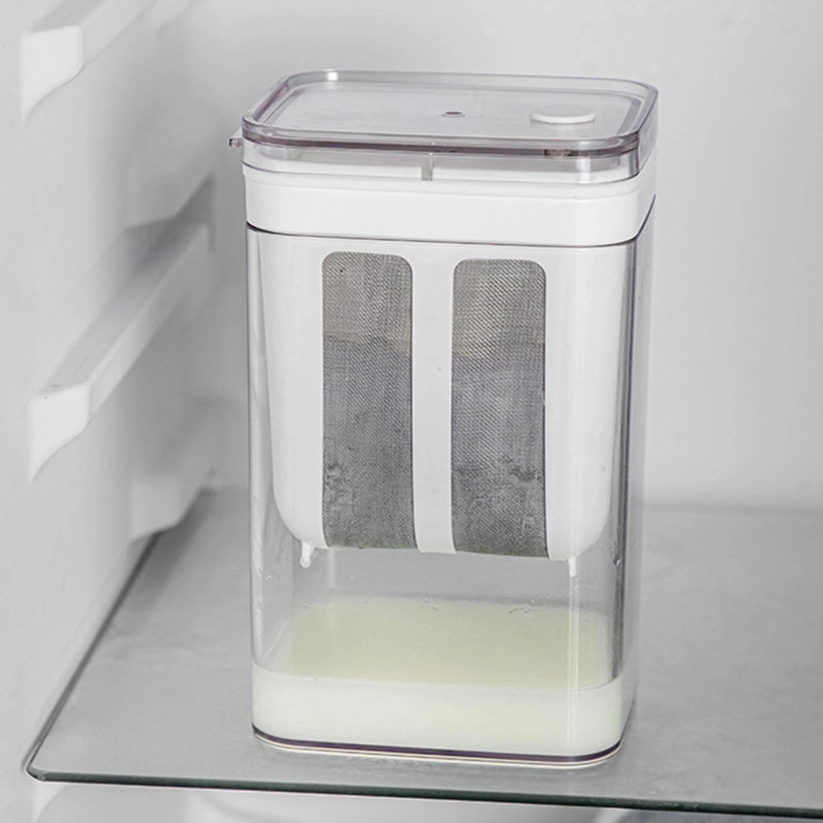 Greek Yogurt Strainer Whey Separator Nut Milk Container with Lid