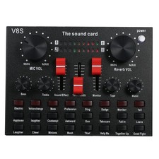V8S Live Streaming Sound Adapter Phone Laptop Microphone Multi-Function Hig LCKS