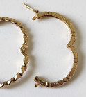 Mid Century Gold Tone Oval Scarf Holder Rings Hinged Clip Set Vintage Fashion — photo 7