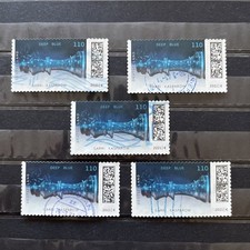 2021 Bund 5 Stück Deep Blue schlägt Kasparow Mi: 3641 SK gestempelt