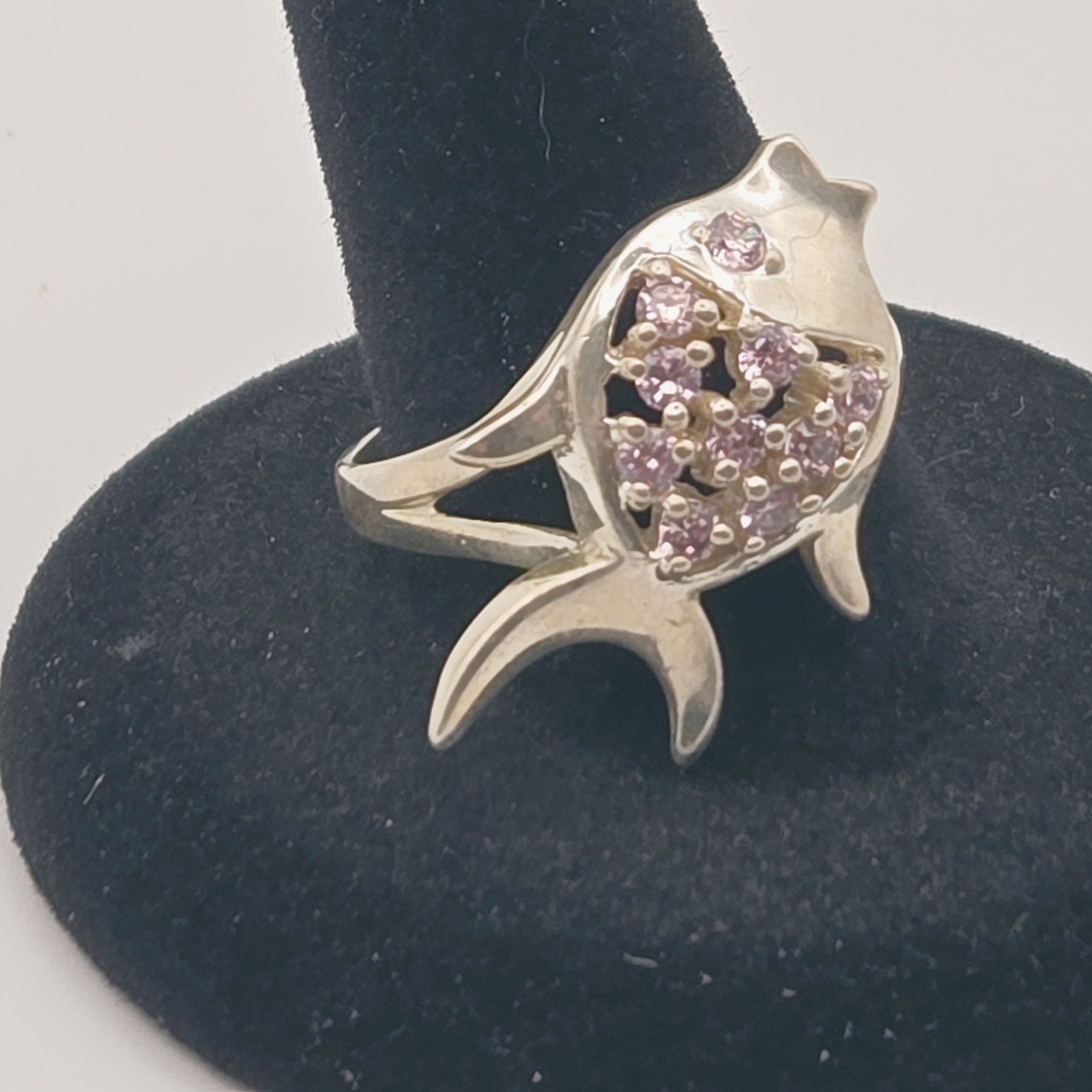 Sterling Silver Fish Shaped Statement Ring w/ Pin… - image 19