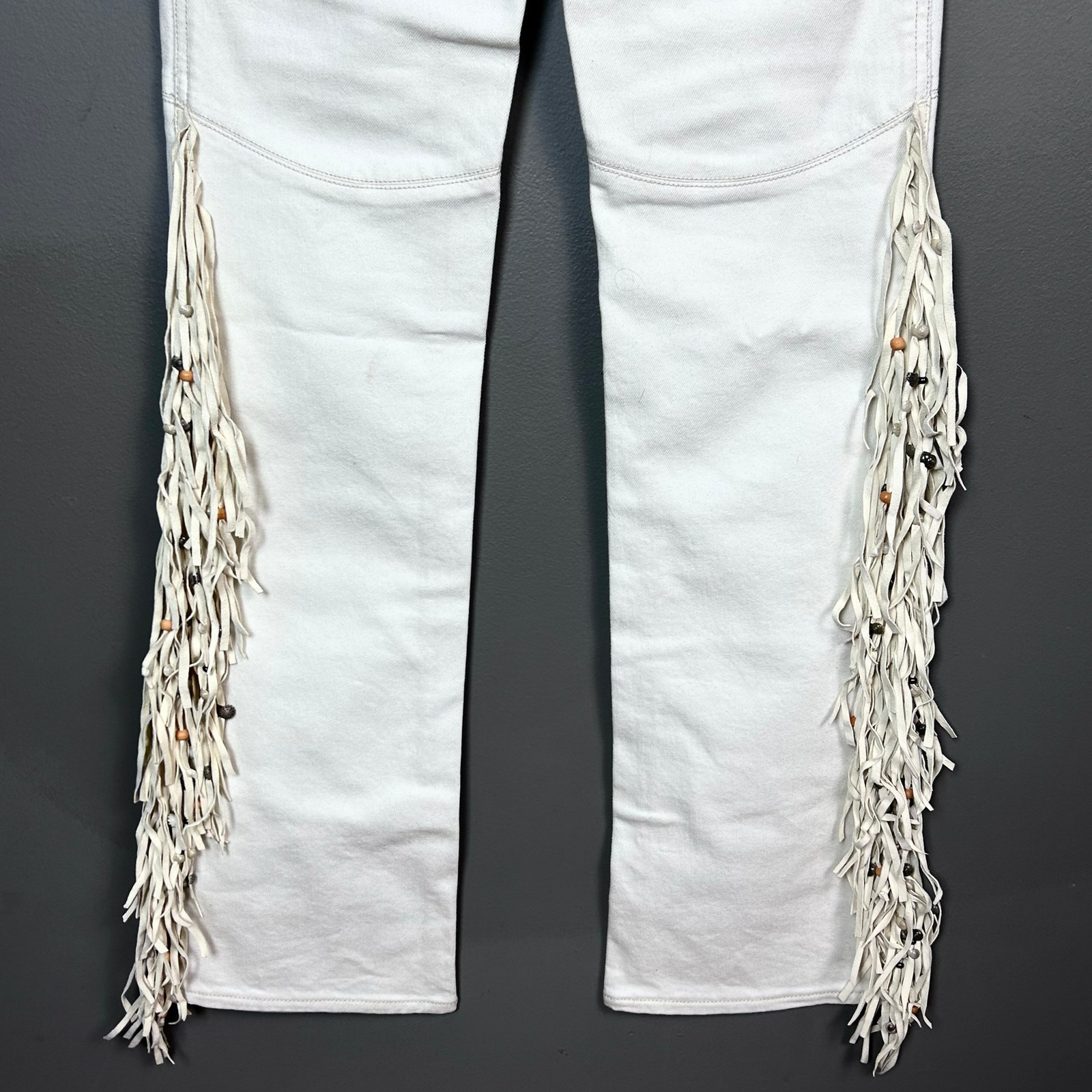 Ralph Lauren jeans size 26 flare fringe beaded western coastal