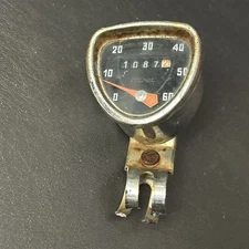 VINTAGE HURET SPEEDOMETER BLACK CHROME  BICYCLE  I14