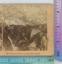 Under Snow Arch Tuckerman's Ravine Mount Washington NH Kilburn Stereoview