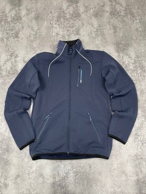 Peak Performance Men Softshell Jacket Windproof Fleece Navy Size Small